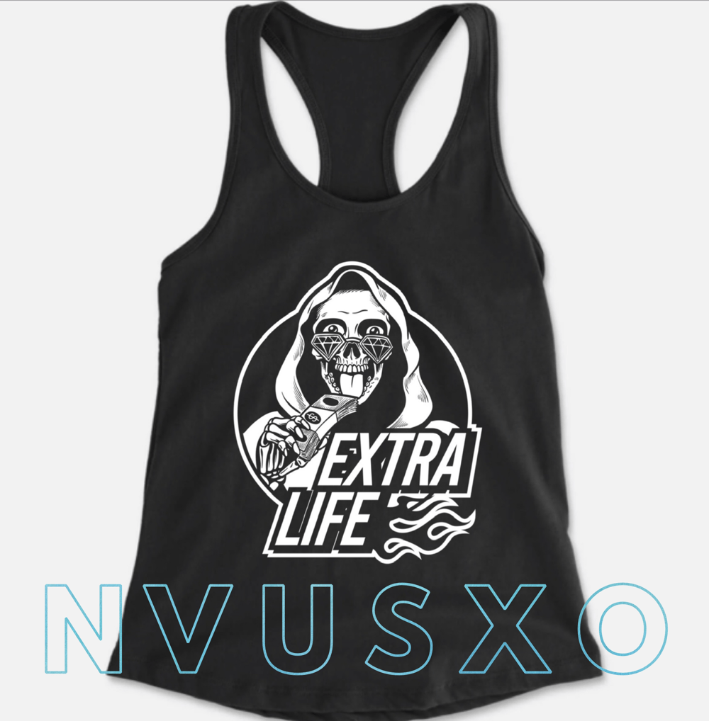 Image of EXTRA LIFE - WOMENS B&W TANK TOP 