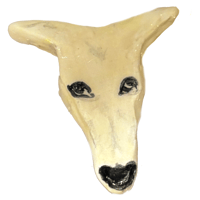 Ceramic Dog Brooch
