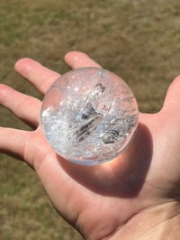 Image 6 of Clear Quartz Sphere With Rainbows #2385