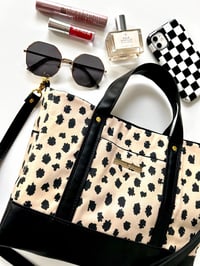 Image 2 of Spotted top handle tote/crossbody