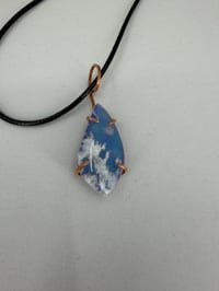 Image 2 of Unique Plume Agate Doublet Pendant 