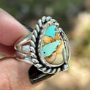 Image 4 of Small Royston Turquoise Handmade Sterling Silver Ring