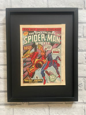Image of Framed Vintage Comics-Spiderman 