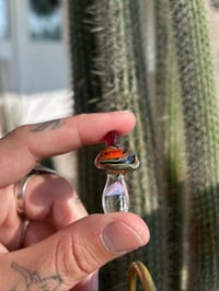 Image 1 of “rainbow roads” opal mushroom pendant