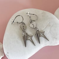Image 2 of Lock and Charm Half Hoops