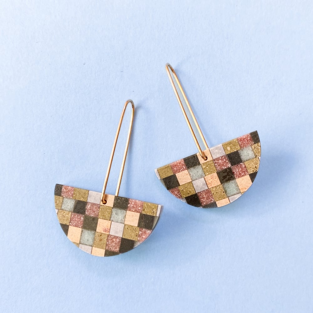 Image of Checkerboard Earrings