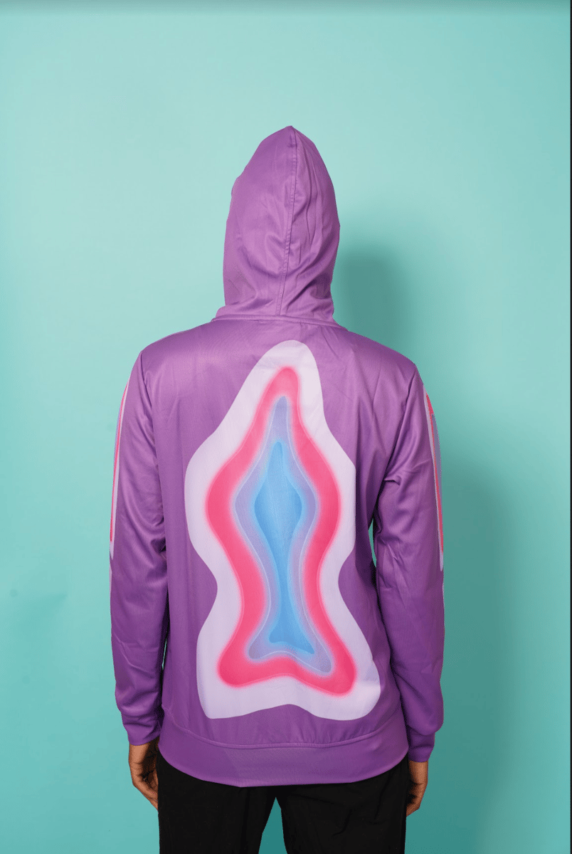 Soul Body” Full Zip Hoodie (Purple) Alyssia Strasser | EY3DREAM