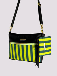 Image 7 of Green stripes crossbody