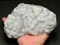 Image 1 of Green & Purple Cubic Fluorite With Druzy White Quartz Specimen #2400