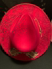 Image 2 of Candle Christmas Hand-Burned Narrow Brim Hat