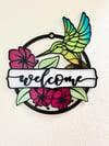 Hummingbird Welcome Door Hanger