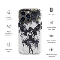 Image 24 of Gothic Inspired Dark Fairy and Flowers Tough Case for iPhone®