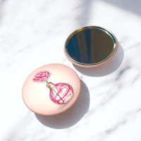 Image 1 of Pink Carnation Compact Mirror