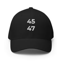 Image 1 of 45 47 MAGA USA FLAG Close Back - Alina Habba Structured Twill Cap