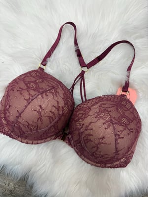 Image of Victoria’s Secret Purple Lace Bombshell Bra - 36D