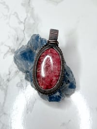 Image 1 of double coil thulite pendant