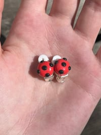 Image 5 of Ladybug clip on earrings