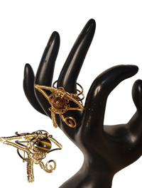 Image 2 of Tiger Eye Eye of Ra Ring