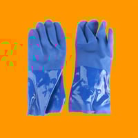 Image 3 of Oil & Acid Resistant Blue Lining Industrial Safety Gloves