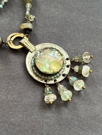 Image 1 of Gemstone necklace with Kuchi resin opal