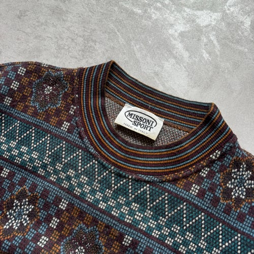 Image of 90s Missoni Sport Knitted Sweatshirt, size XL