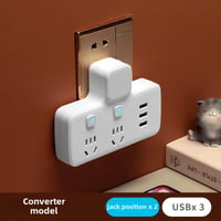 Image 15 of Multi-Functional Office Style USB Plug Adapter Home Use Wireless One To Multiple Plug Board With Lig