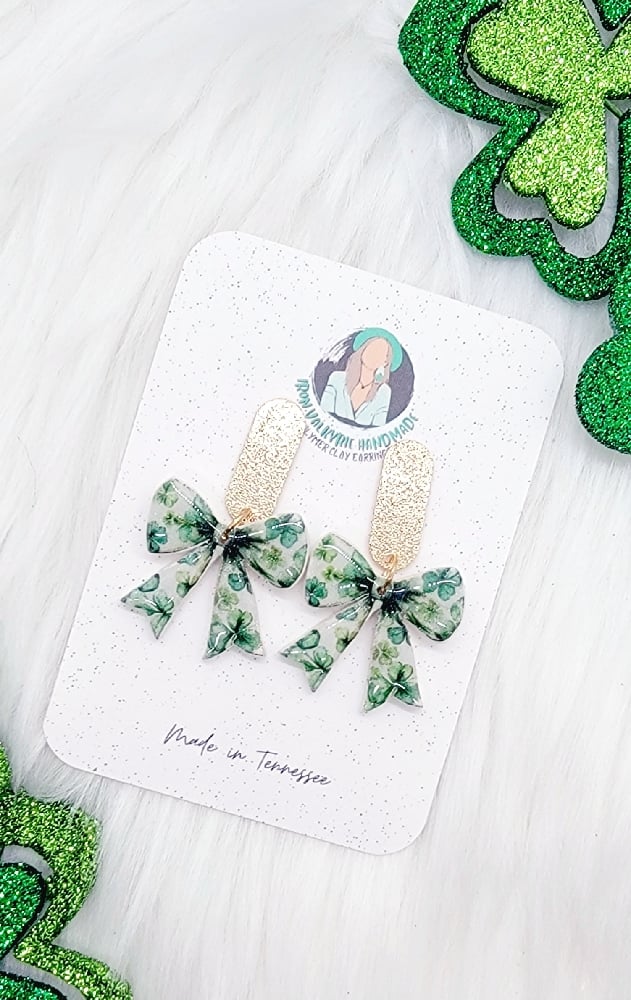 Image of Shamrock Bow Dangles