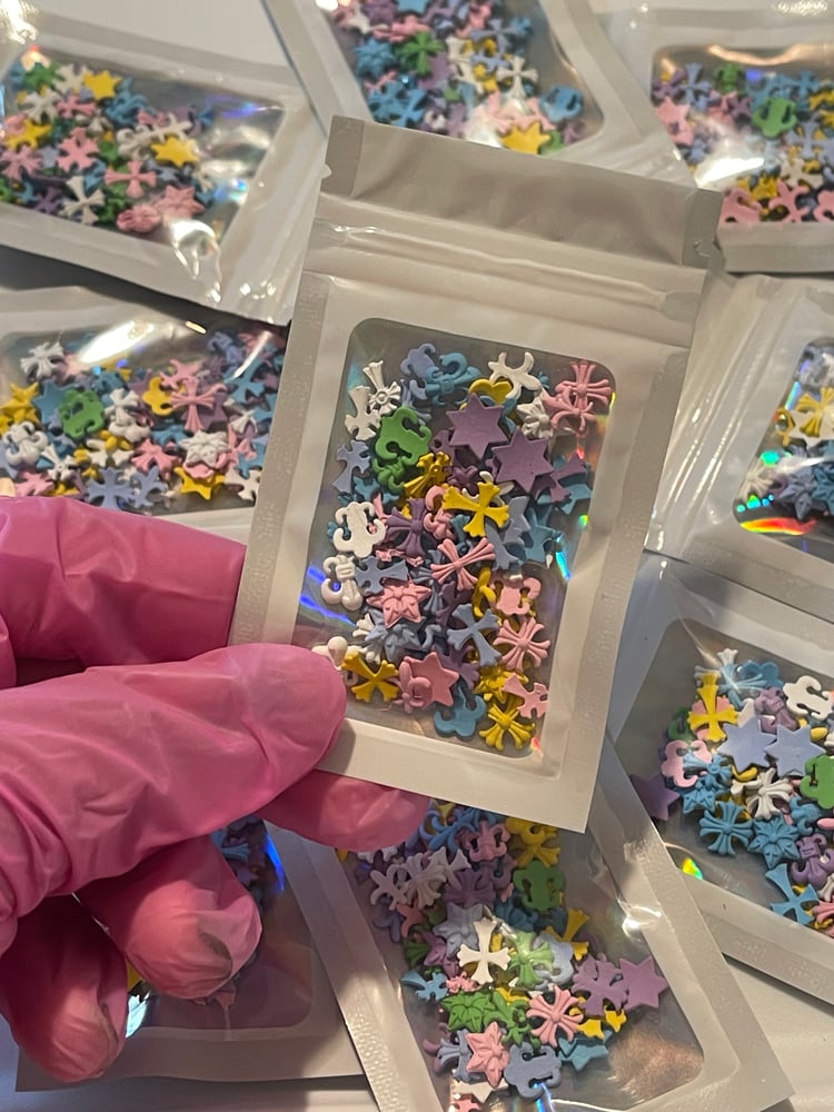 Image of MULTI COLOR CHROME CHARMS 
