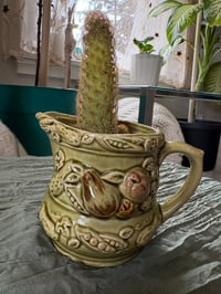 Image 4 of Lady Finger Cactus in Vintage Green Creamer