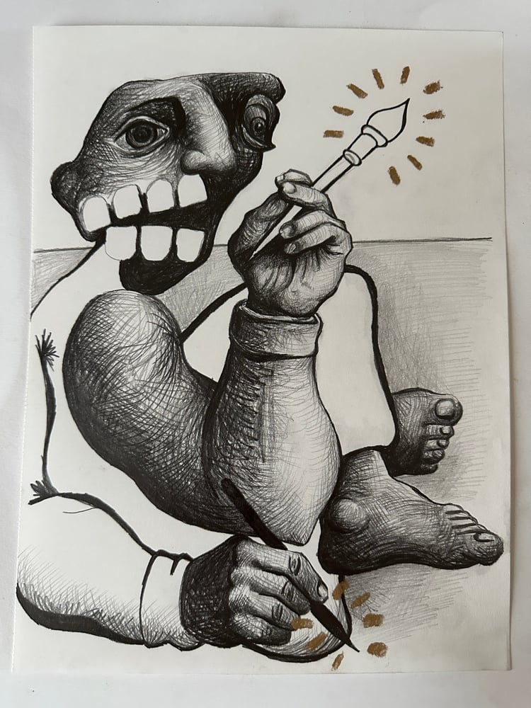 Image of “SITTING ARTIST” drawing