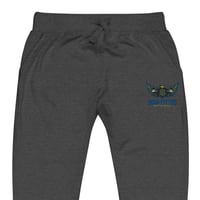 Image 5 of BOSSFITTED Neon Green and Blue  Embroidered Logo Unisex Fleece Sweatpants