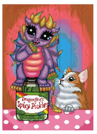 Image 2 of Crazy for Pickles Full Size Diamond Painting by Emma Casey