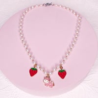 Image 3 of Strawberry Cow Pearl Necklace 