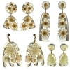 chamomile / lace earrings 