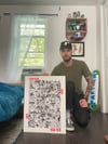 18x24 sumi ink painting. Framed