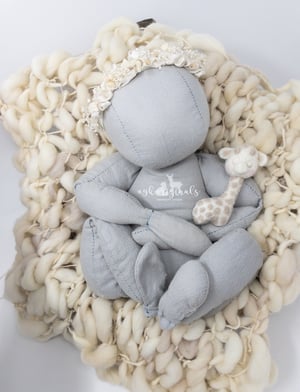 Image of creamy oatmeal newborn photography prop set