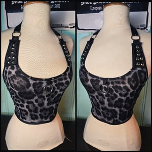 Image of dark leopard top SIZE SMALL