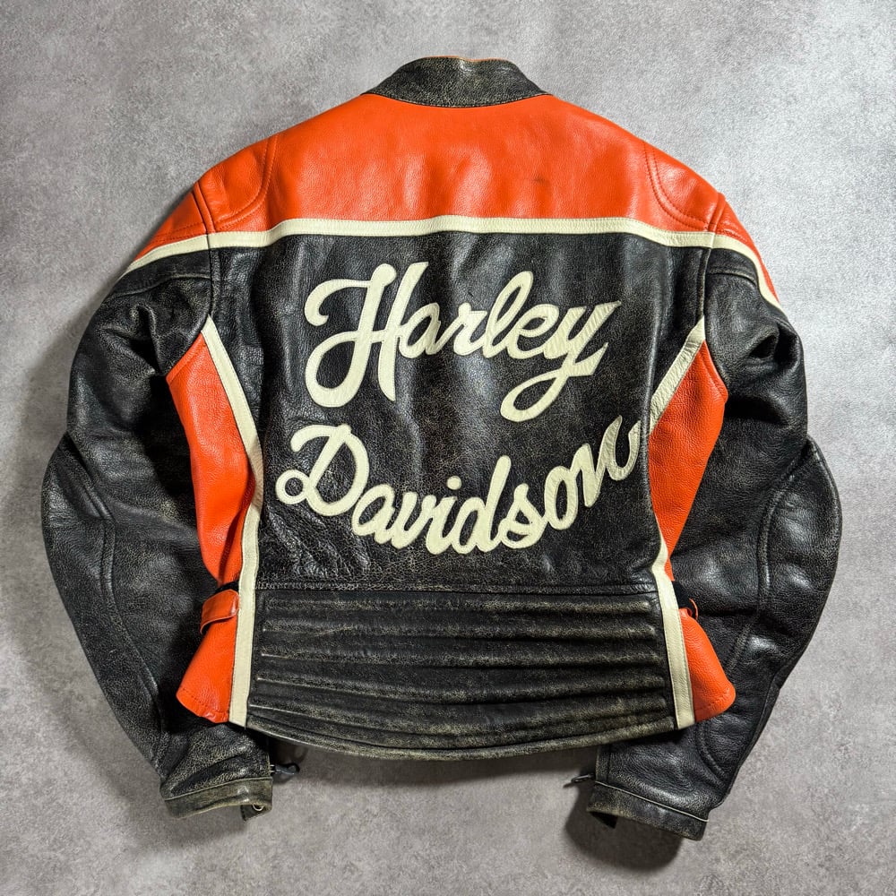 Image of Bok Brothers Harley Davidson Biker Jacket, Size Medium
