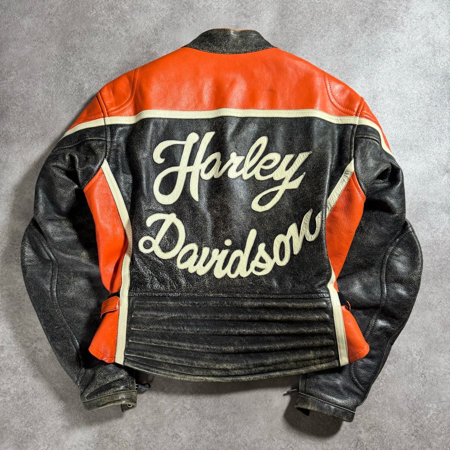 Image of Bok Brothers Harley Davidson Biker Jacket, Size Medium