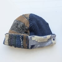 Image 3 of Upcycled Reversible Beanie Cotton Blend 14