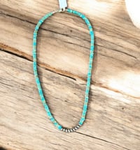 Image 1 of Kingman Heishi Beads -4mm Sterling Silver Pearls 