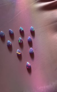 Image 5 of Opal Raindrop Tooth Gems | Opal Raindrop Charm | Tooth Gem Opal Raindrop Crystal Charm