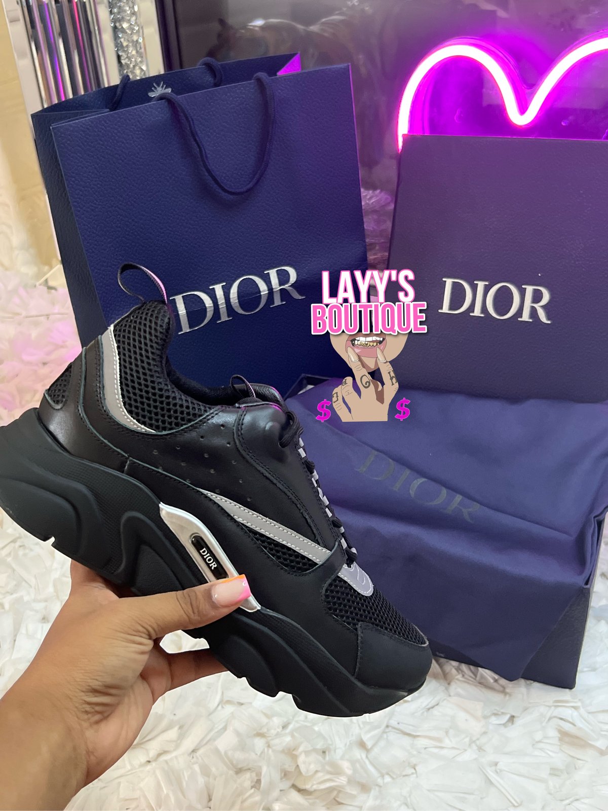 Dior B22 Sneaker Black | Layys Closet