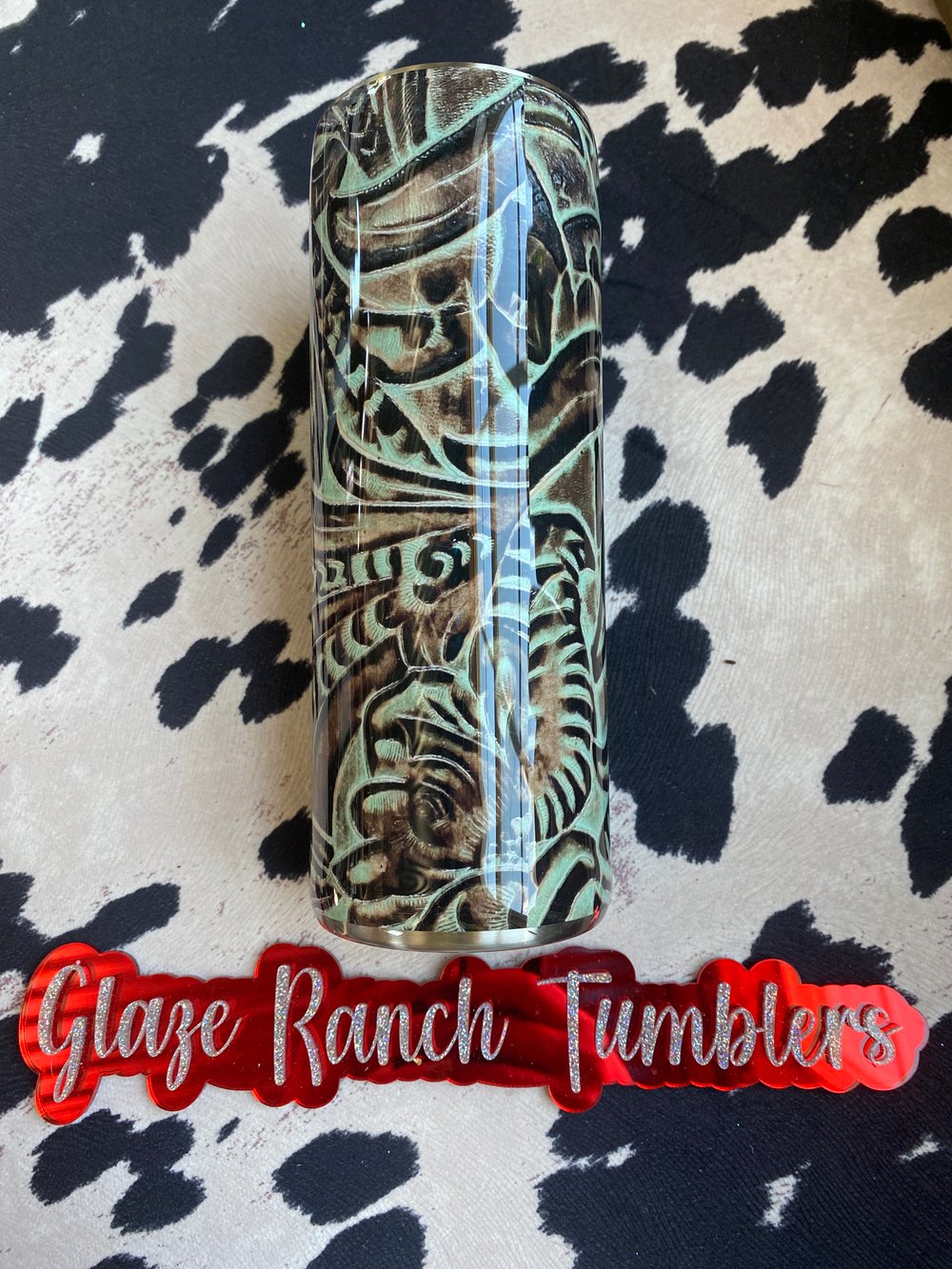 20 oz floral highland leather 