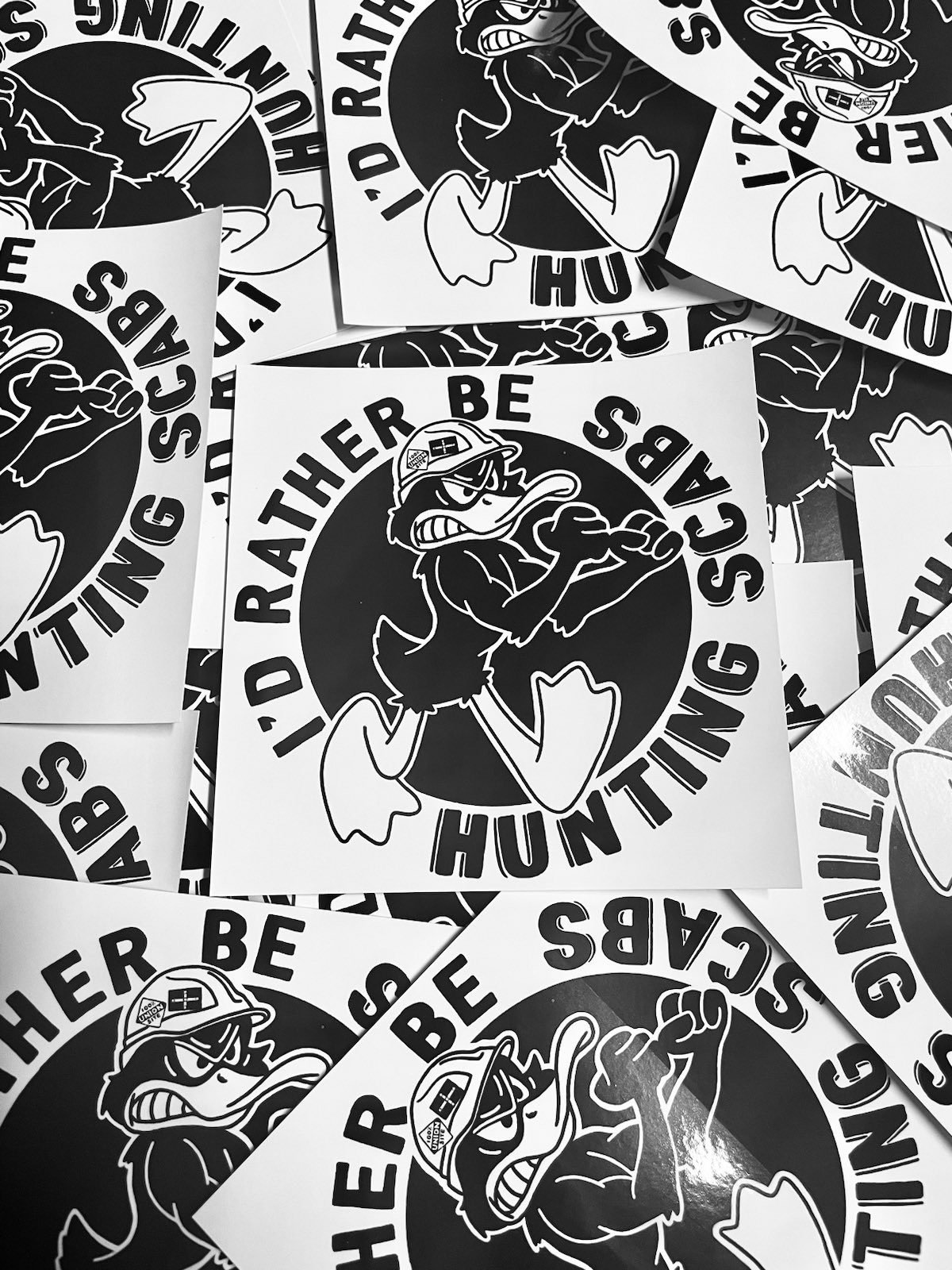 Image of "I'd rather be hunting scabs", sticker 10pk