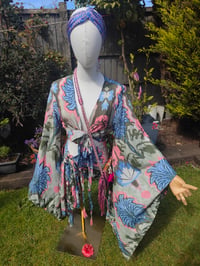Image 18 of Pefkos co ord sarong set -palms pastels