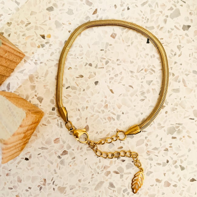 LOUISA | Bracelet maille serpent acier inoxydable