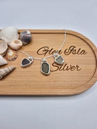 Image 1 of Bezel Set Seaglass Necklaces