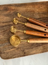 Image 2 of Golden & Wood Measuring Spoons