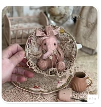 Image 2 of Custom order for Britta - Handmade pink petite teacup elephant